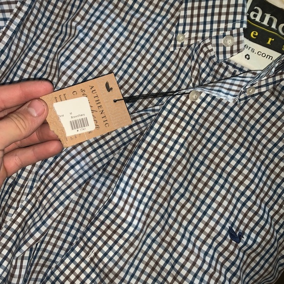Southern Marsh Brown/Navy button down shirt - Picture 3 of 3